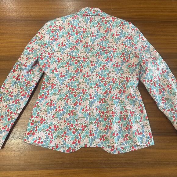 J. Crew Liberty Campbell Floral Cotton Blazer, Spring Career Wear, size 8 - Picture 8 of 13